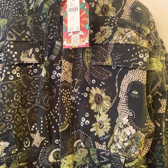 FARM Rio X Anthropologie Borogodo Green Jumpsuit - Picture 10 of 14